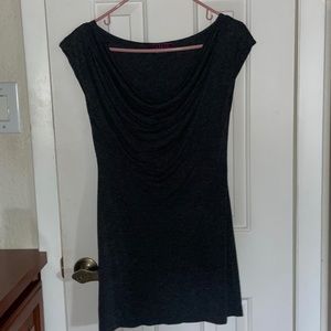 Velvet jersey dress charcoal gray size P